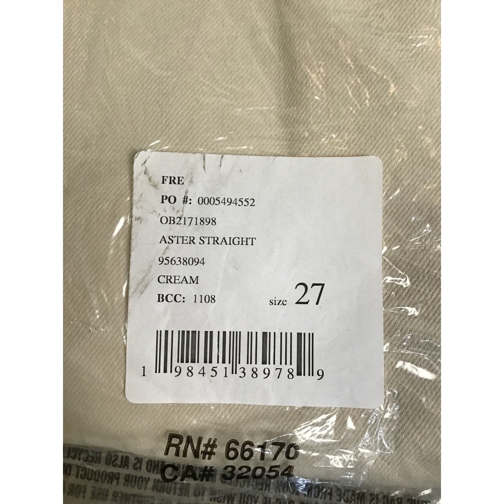 Free People We The Free Women's Cream Aster‎ Straight Jeans Size 27 NWT - Picture 12 of 13